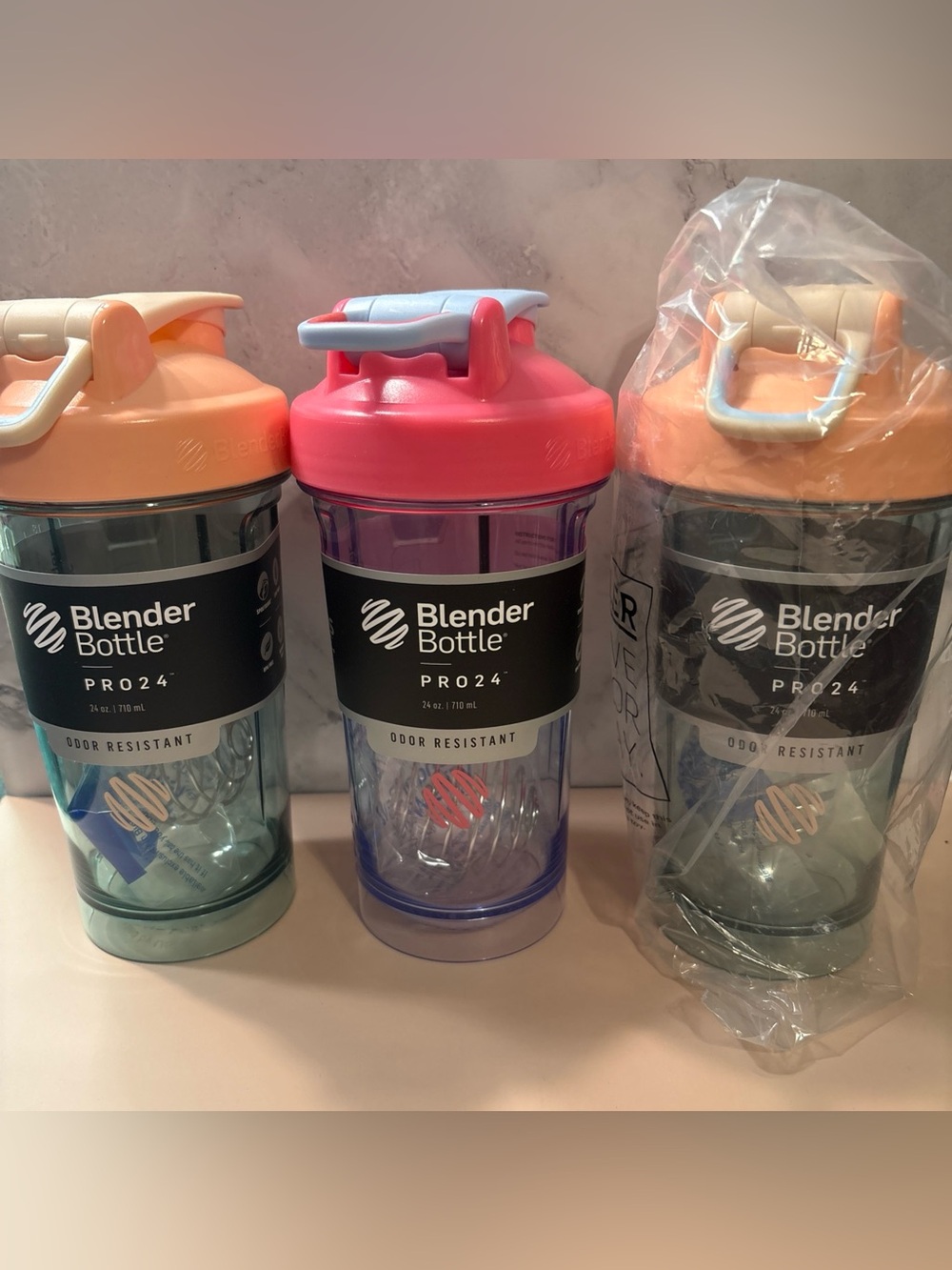 BlenderBottle PRO24 Shaker - Lot of 3
